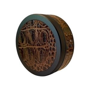 Ruk Can | Embossed Croc Leather & Aluminium Pouch Container | EDC Storage Can